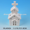 Unique home decoration white porcelain house for LED